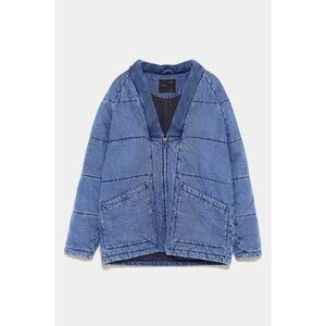 Zara men’s denim puffer jacket
